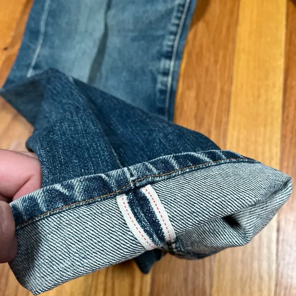 Vintage 90s Levi's 502-XX Selvedge Denim Jeans Big E Red Line Japan Made 28” J22
